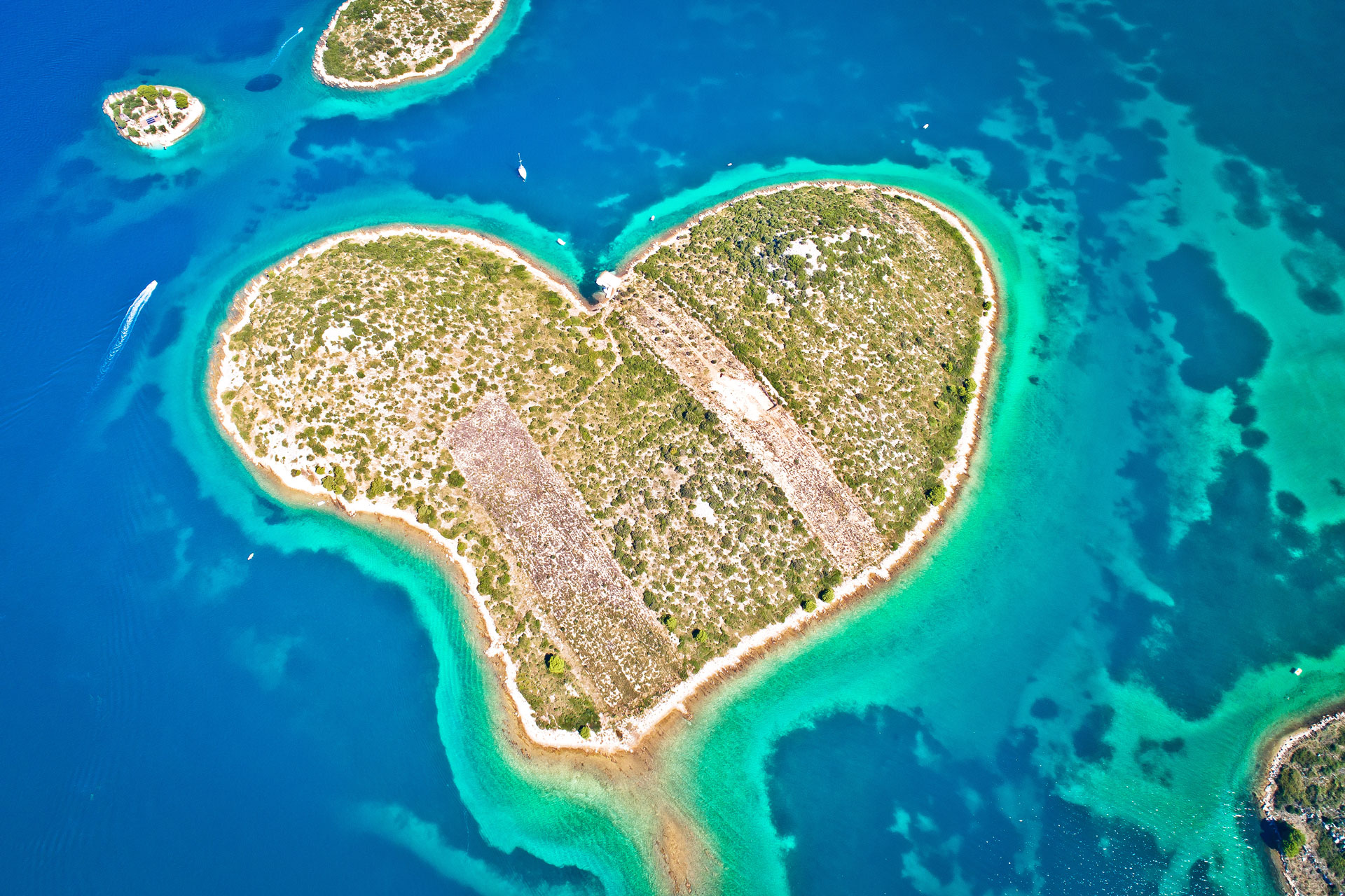 Heart-shaped island in Zadar Region Heart-shaped island in Zadar Region